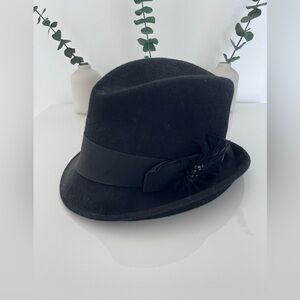 NEW Italian Wool Black Designer Hat « Paolo Casalini »